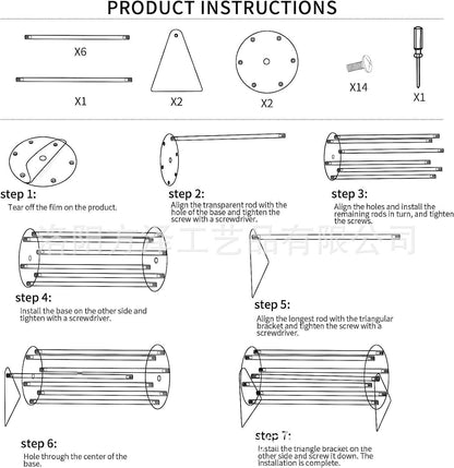 Acrylic Barrettes Display & Storage Rack