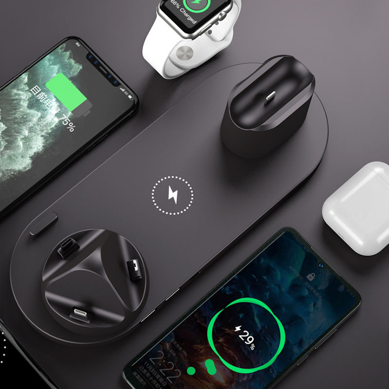 6-in-1 Wireless Charger for iPhone - Fast Charging Dock Station for Phone, Watch, AirPods | Quick Charge Pad for All Devices