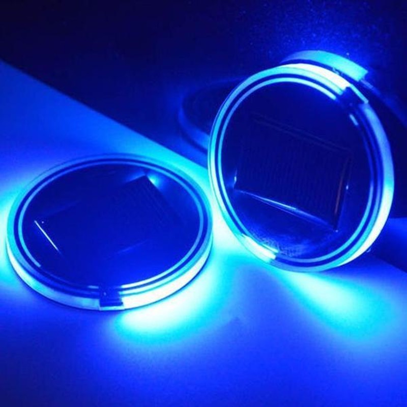 Solar Powered LED Cup Mats – Eco-Friendly Glowing Coasters for Car & Home