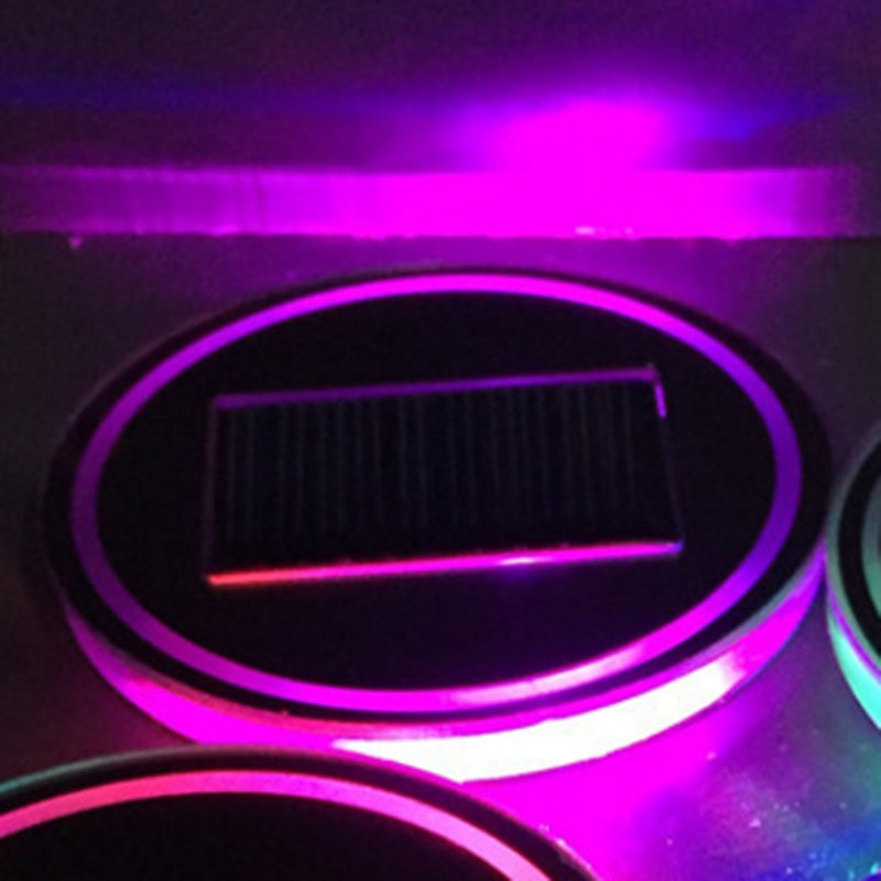 Solar Powered LED Cup Mats – Eco-Friendly Glowing Coasters for Car & Home