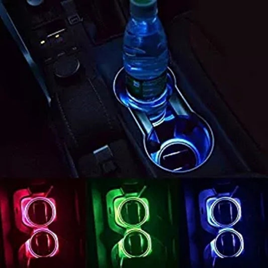 Solar Powered LED Cup Mats – Eco-Friendly Glowing Coasters for Car & Home