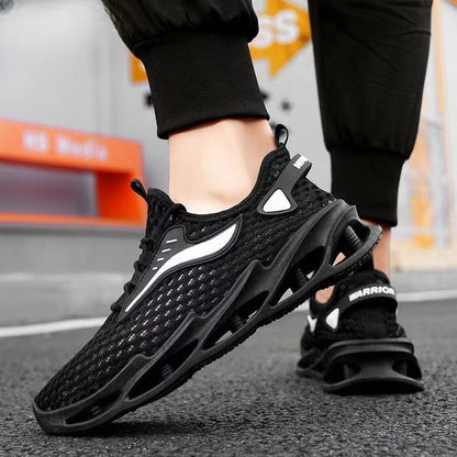 Men's Fashion Mesh Sneakers | Breathable Lace-Up Sports Shoes with Hollow-Sole Design