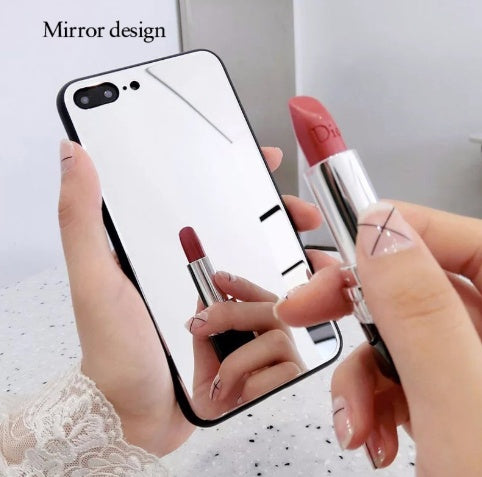 Compatible with Apple, iphoneX mirror phone case iphone7/8plus make-up self-timer glass case