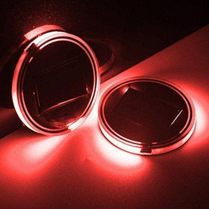 Solar Powered LED Cup Mats – Eco-Friendly Glowing Coasters for Car & Home