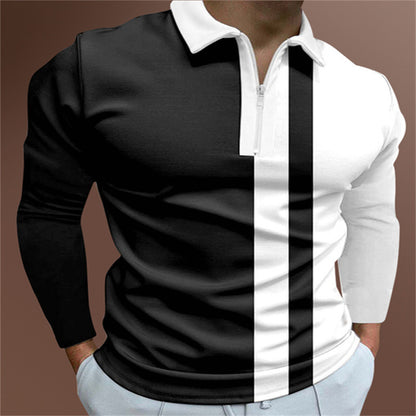 Eco-Friendly Men's Striped Polo Shirt | Short Sleeve Lapel T-Shirt | Sustainable Fashion