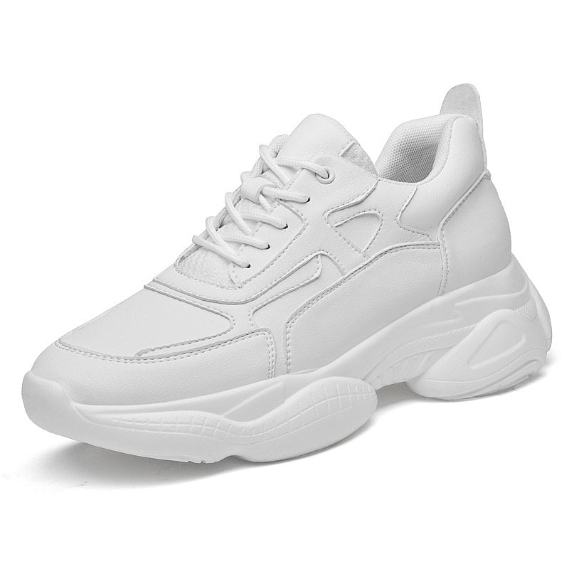 Invisibly Heightened Shoes 10CM White Shoes Heightened Sneakers