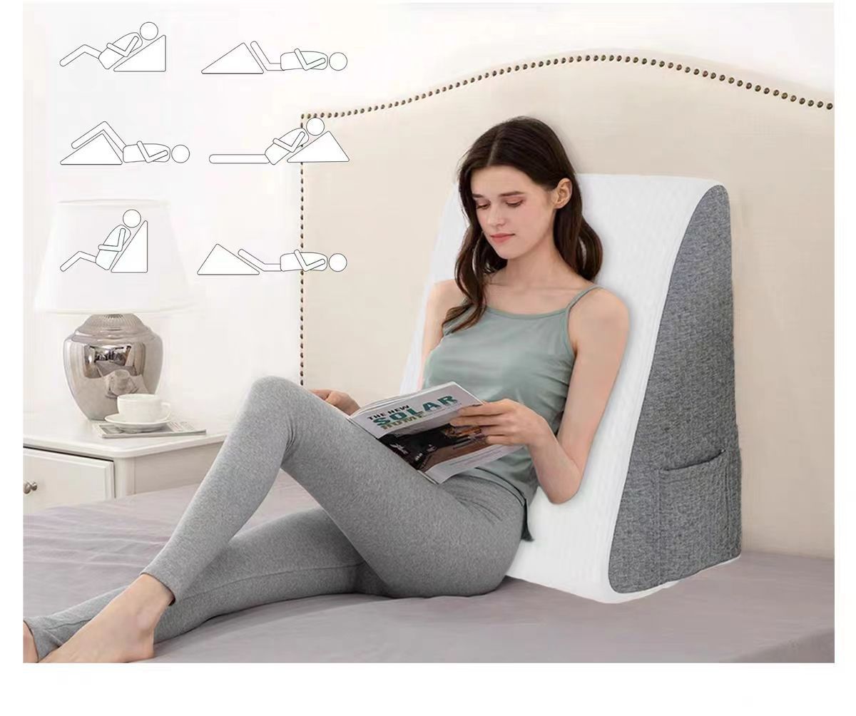 Triangle Cushion Tapered Nursing Pillow - Elderly & Office Support