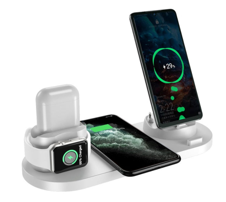 6-in-1 Wireless Charger for iPhone - Fast Charging Dock Station for Phone, Watch, AirPods | Quick Charge Pad for All Devices