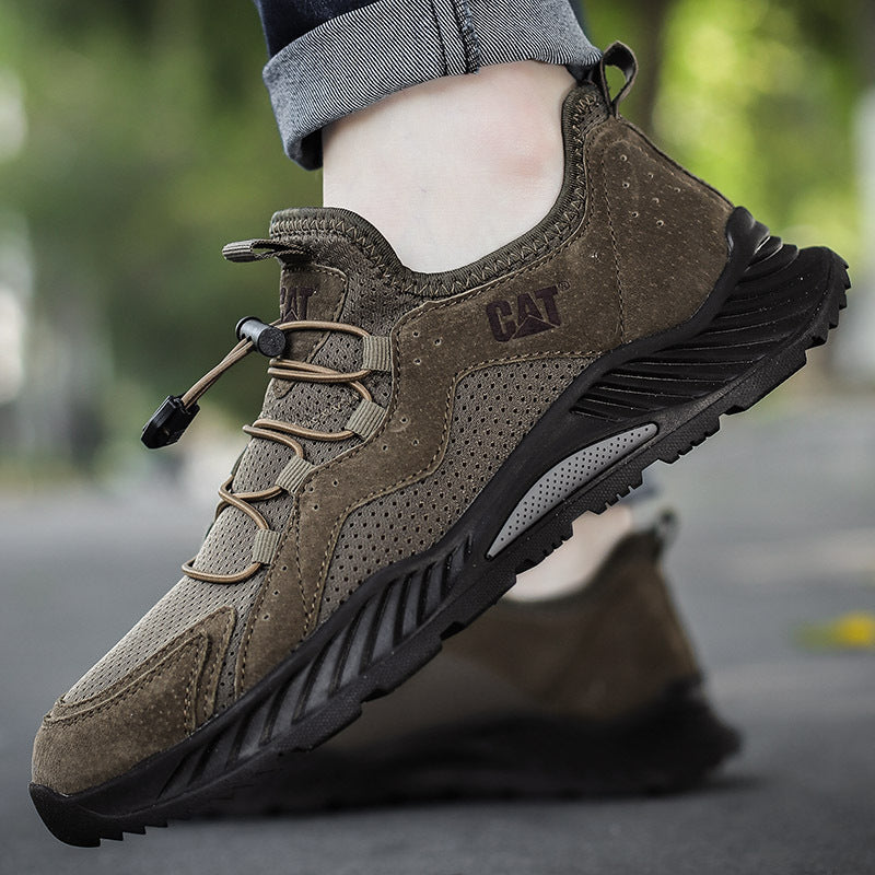 Cross-border Leather Men's Breathable Tooling Hiking Quality Casual Shoes