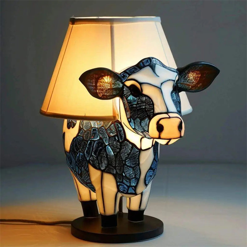 Beautiful Cow Table Lamp Bedside Table Lamp With USB Bedside Lamp For Living Room Bedroom Dormitory Bra Ornament