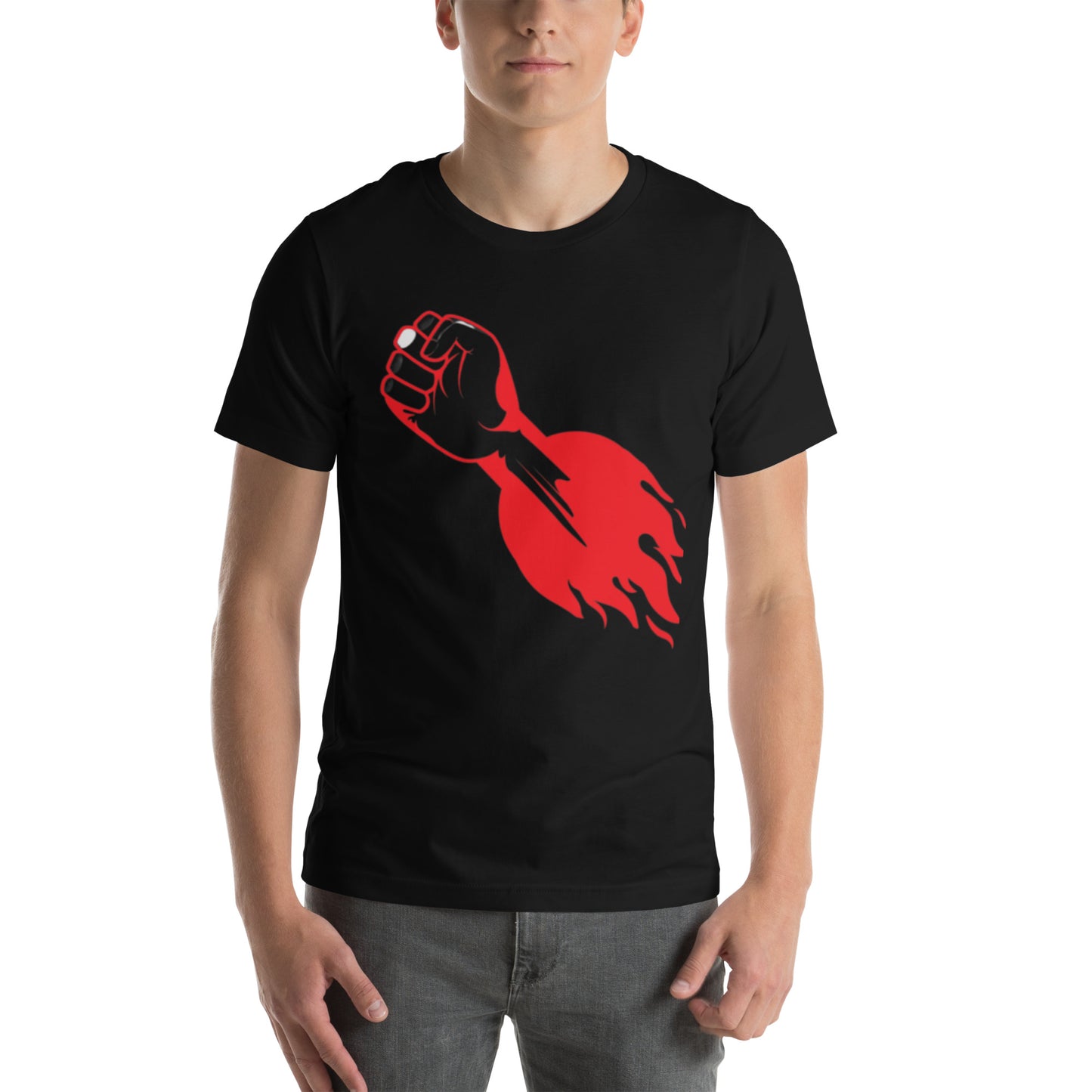 Motivational T-Shirt with Rising Hand Graphic | Inspirational Tee